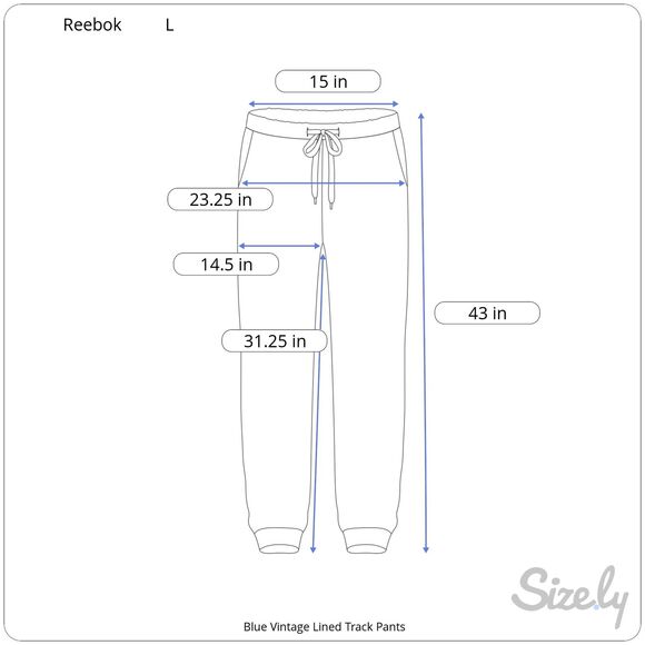 Vintage Reebok Blue Lined Nylon Windbreaker Track Pants - Men's L - Picture 9 of 9